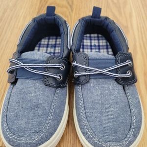 Toddler boy blue boat shoes NWOT size 8